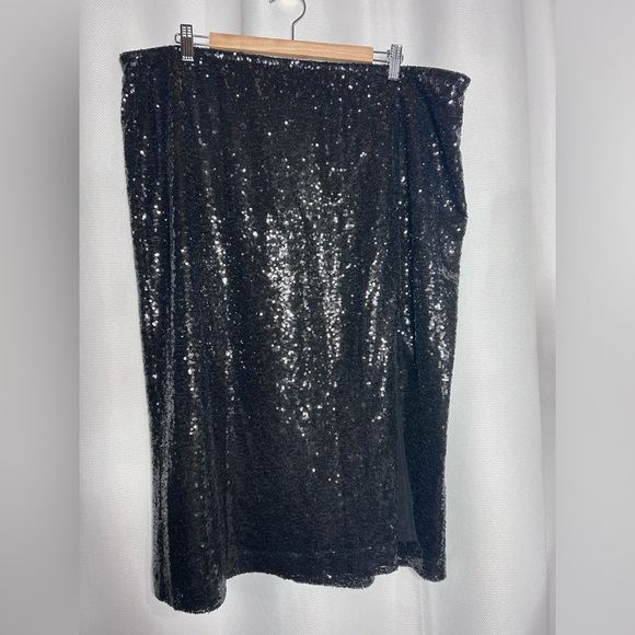 NWT Joe Fresh x Roxy Earle Sequin Black skirt - Picture 6 of 7